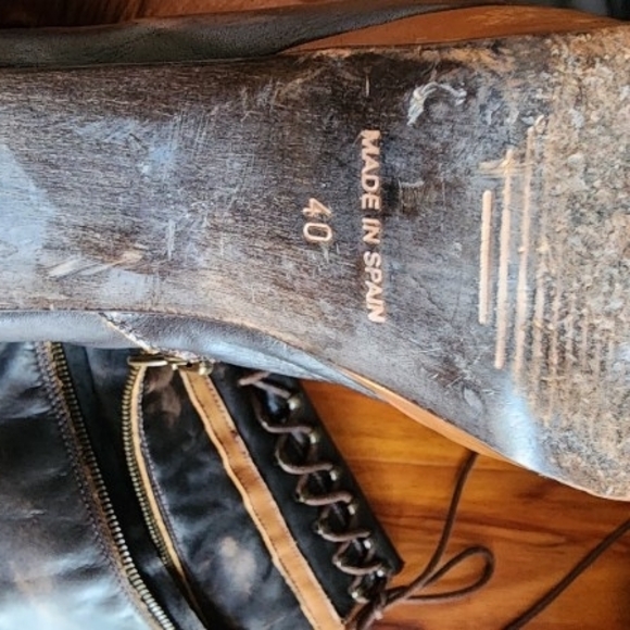 Jeffrey Campbell Black and Brown Lace Up Boots - Picture 7 of 8